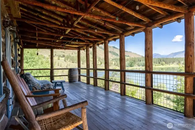 Covered wrap around deck