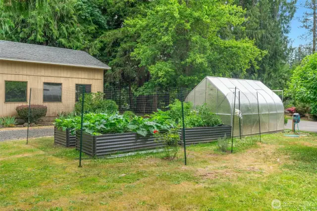 Greenhouse and Garden Area