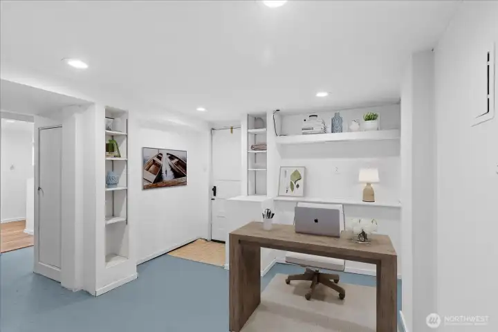 *Virtual Staged-Office or workout space, access to outside.