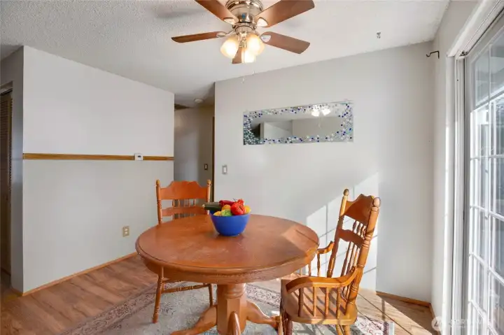 Dining area with easy access to the AMAZING backyard!