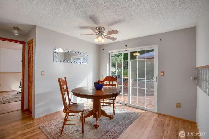 To the left is the 3 bedrooms on this side of the home and bathrooms