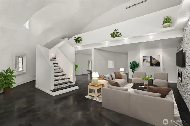 virtually staged entry