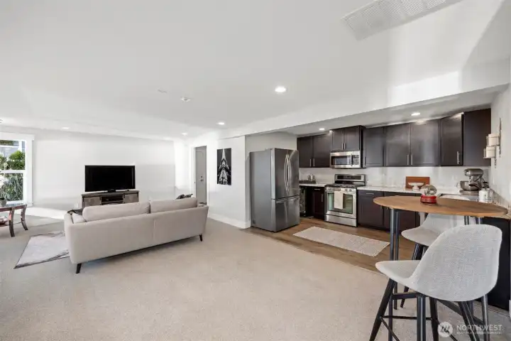 Lower level offers a massive bonus space, or utilize as a private suite.