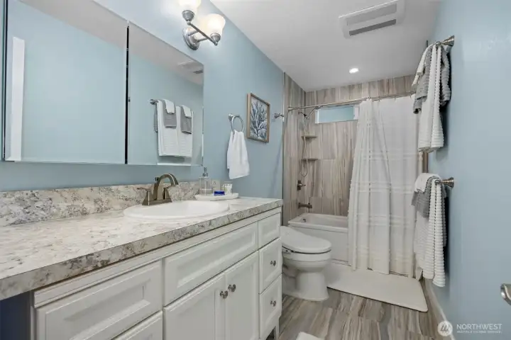 Lower level full bath.