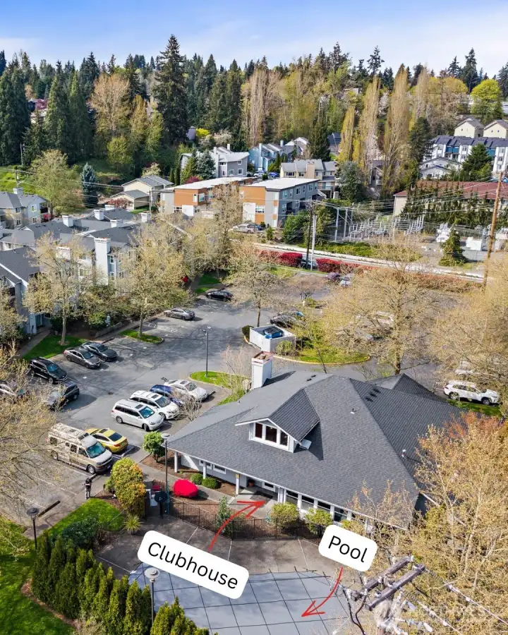 Clubhouse and outdoor pool.