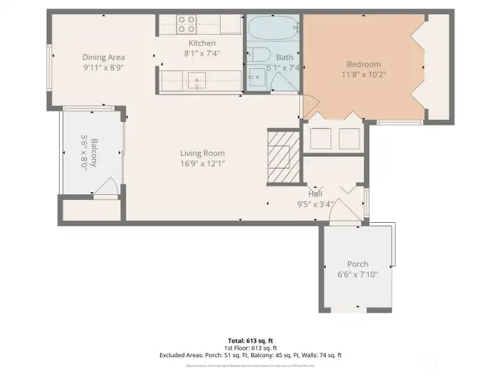 Floor plan of condo.