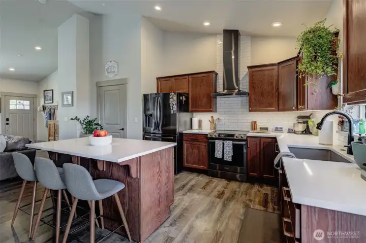Thoughtful placement of every cabinet, counter, and light fixture ensures beauty meets everyday practicality