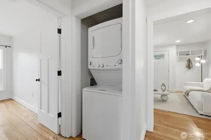 Laundry in hallway