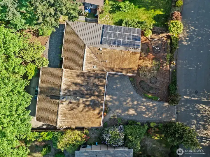 aerial photo showing off the owned solar panels aerial photo showing off the owned solar panels