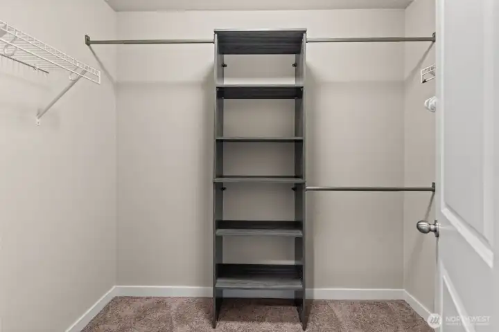Walk-in closet with built-in storage Walk-in closet with built-in storage