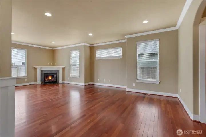 Fire has been virtually added to fireplace