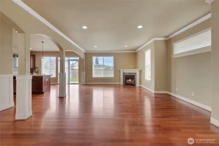 Fire has been virtually added to fireplace