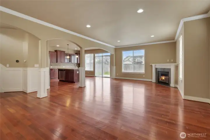 Fire has been virtually added to fireplace