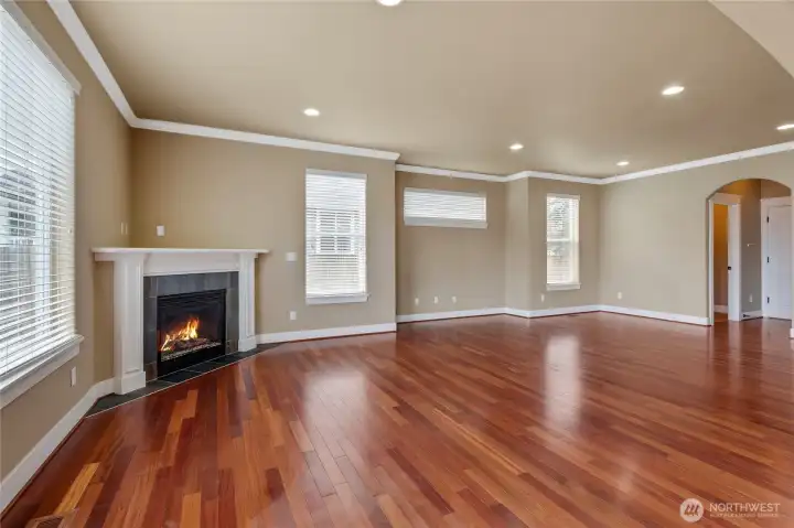 Fire has been virtually added to fireplace