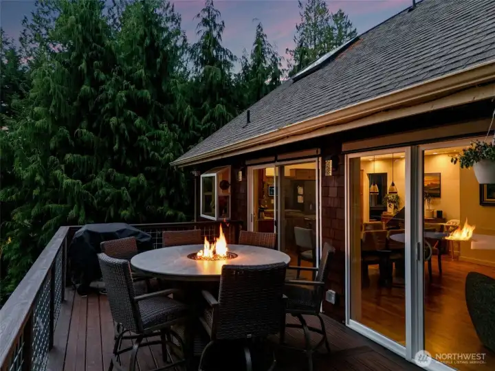 Lots of entertaining space on the main level deck.