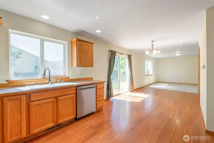 Kitchen facing family room Kitchen facing family room