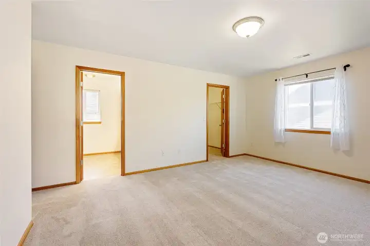 Primary on 2nd floor with walk-in closet and private bath Primary on 2nd floor with walk-in closet and private bath
