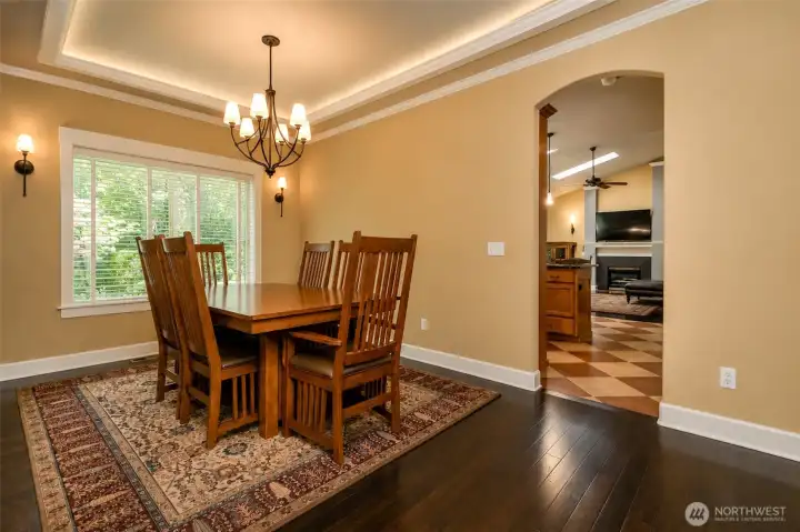 Formal dining room .. looking into kitchen and great room, Formal dining room .. looking into kitchen and great room,