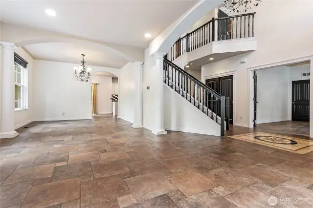 Looking across the living room back to the kitchen.