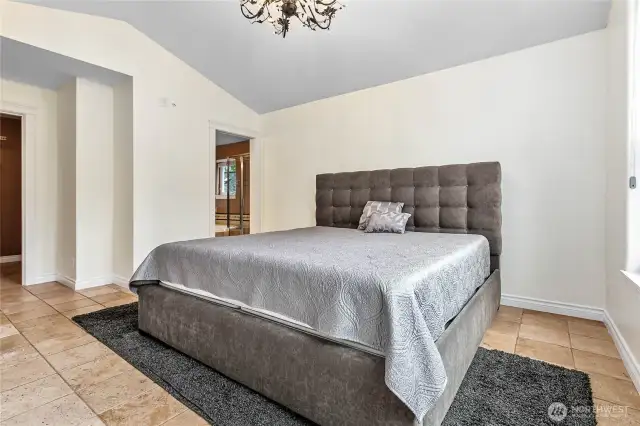 Convenient en suite bath and gigantic walk-in closet.