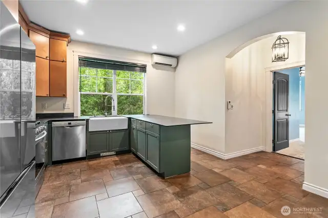 Entering the secondary living space from inside the house. Can also be accessed from a private entrance on the right side of the house.