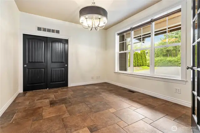 To the right of the front door upon entering is an amazing flex space. Was used as an office, but could be another bedroom, library, you choose.