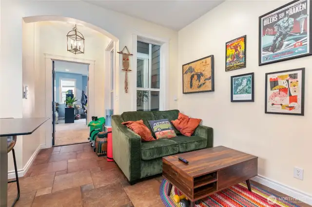 Looking back through the secondary living space.