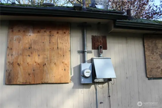 Electric meter on property