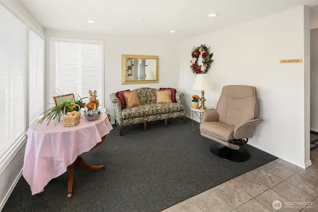 Sweet lobby for visitors arriving for residents