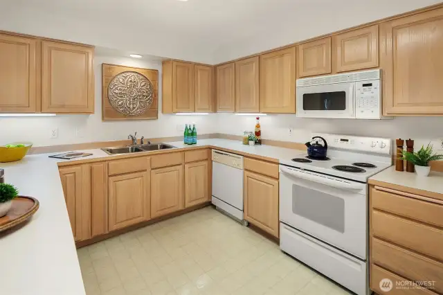 Loads of cabinets and counterspace!