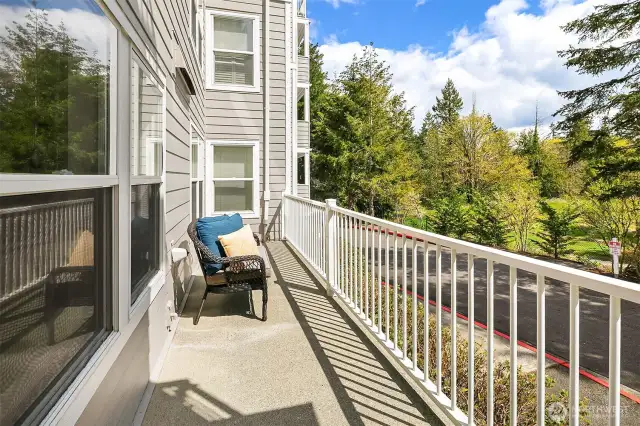 Private seating for reading, entertaining, and coffee klatching!