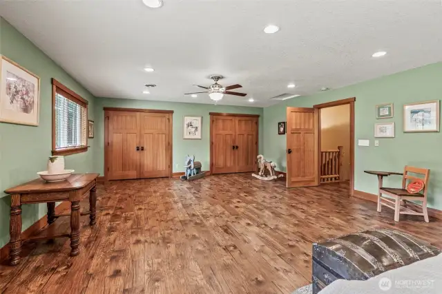 Bedroom 1 has dual closets as well.. Plenty of storage throughout this entire home! What a fantastic space!