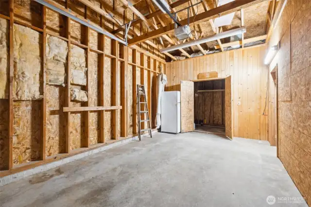 Garage bay #2 with storage room