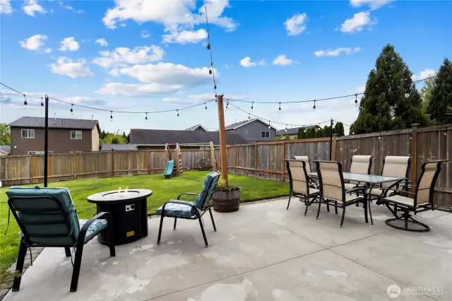 large patio perfect for BBQ's
