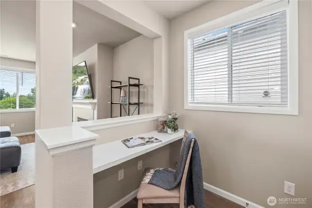 Convenient Built-In Desk