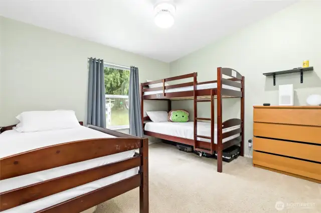 Second bedroom with plenty of play space.