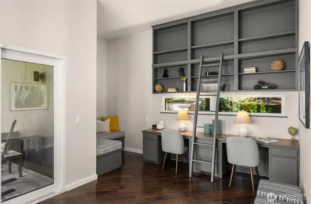 This spacious main-floor office is the perfect WFH space!