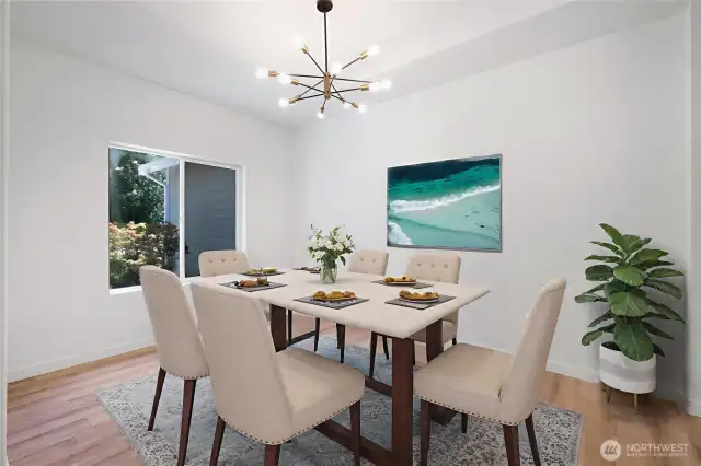 Virtually Staged Formal dinning room