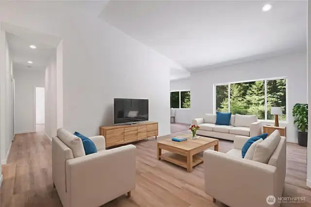 Virtually Staged Living Room