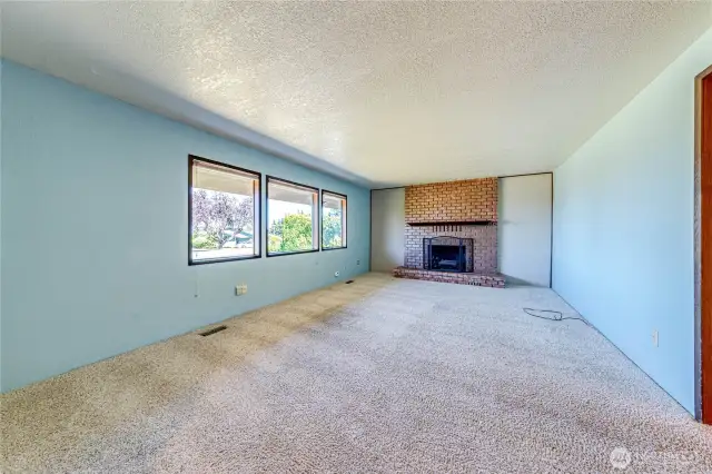 Living room is just off the foyer.