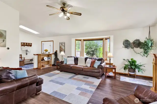 A large bay window brings in the light!