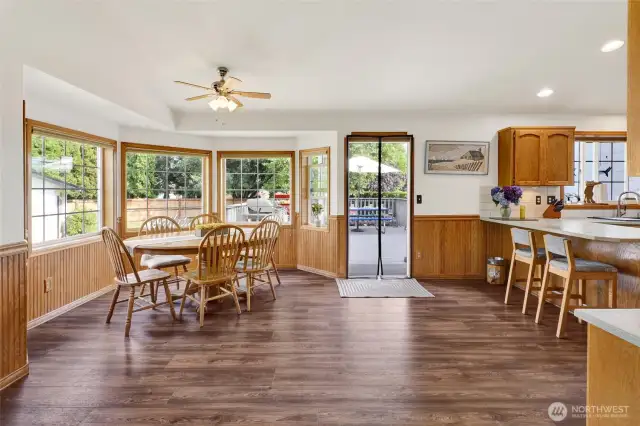 The dining room is oversized...