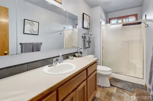 With the primary suite, this is the 3rd bathroom on the upper level.  If you have a large household, much to appreciate!