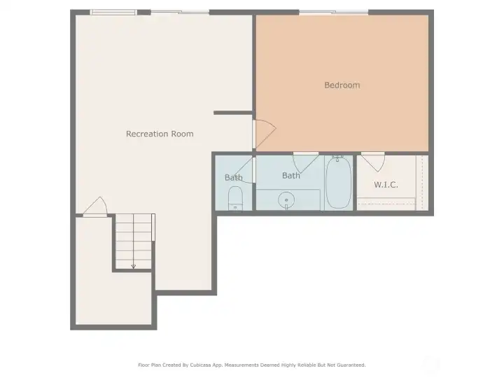 Floor plan of the basement suite.