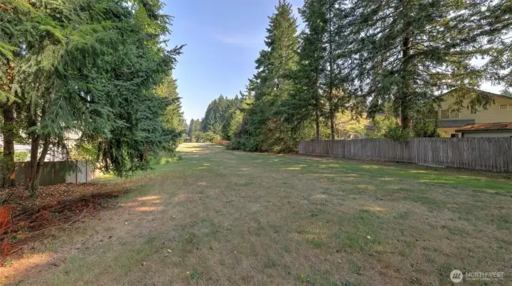 Looking out onto the The trail that is next to the property