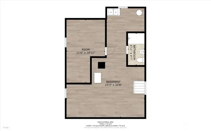 Floor plan basement. Expansion potential?