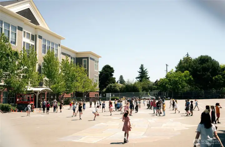 Coe Elementary pay yard.