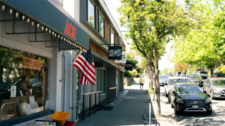 Ace Hardware is just a few blocks away at 5 Corners, and the friendliest local hardware store.  Next door is Bar Miriam- the neighborhood hot spot for grown ups to gather :)