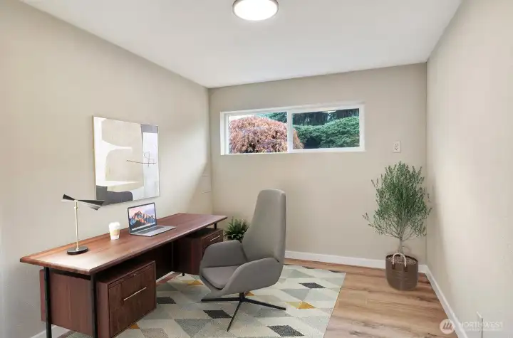 Lower level office/flex space. virtual staging