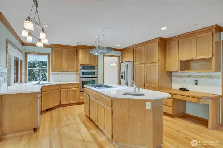 Ample cabinetry storage.